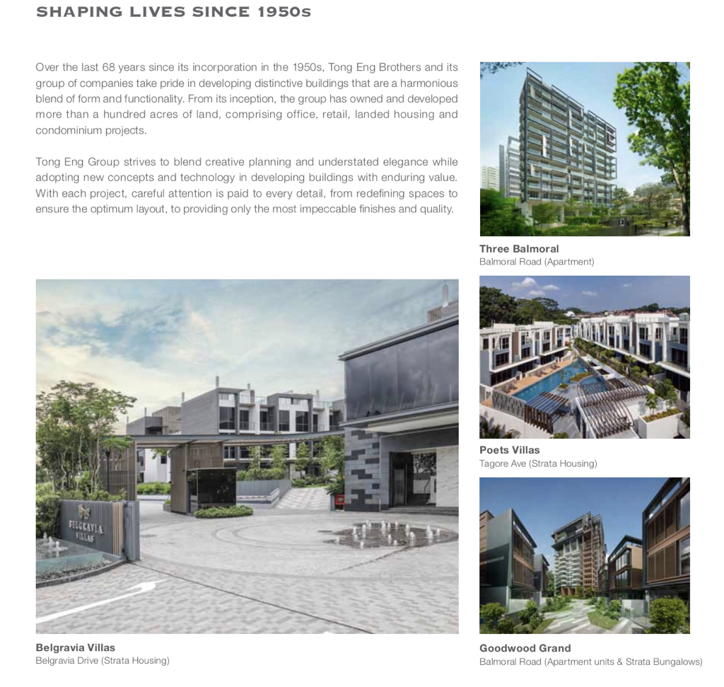 Information board about strata landed living and nearby developments